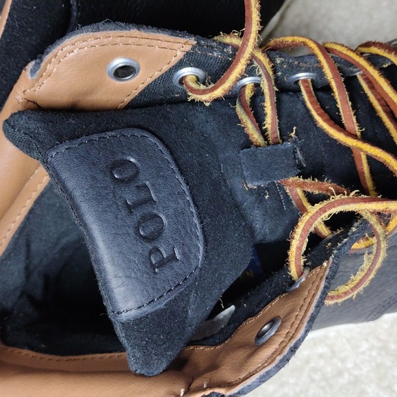 Polo Ralph Lauren men's black leather Chukka boots. Size 10 - Picture 2 of 16